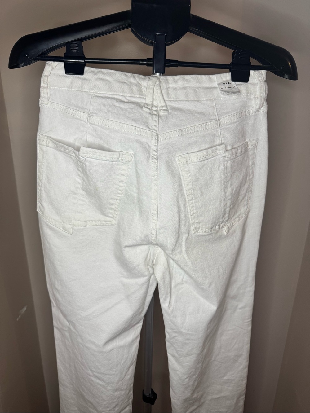 Good American Woman Jean 8/29 Raw Hem GNIC046T White Distressed Preppy Designer - Picture 6 of 10